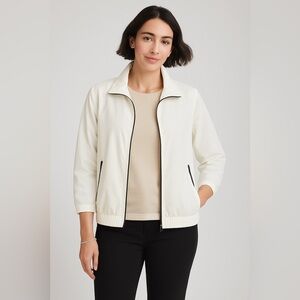 Chico's Addition White Windbreaker Size 12/14